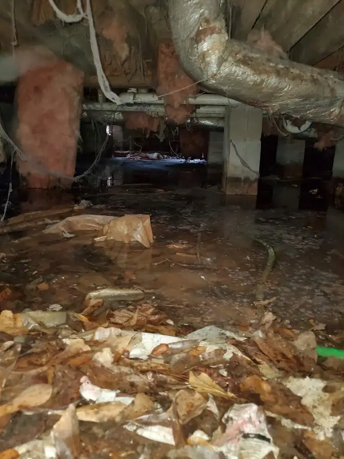 Crawl space flood assessment for Commercial Water Damage Restoration in Caernarvon