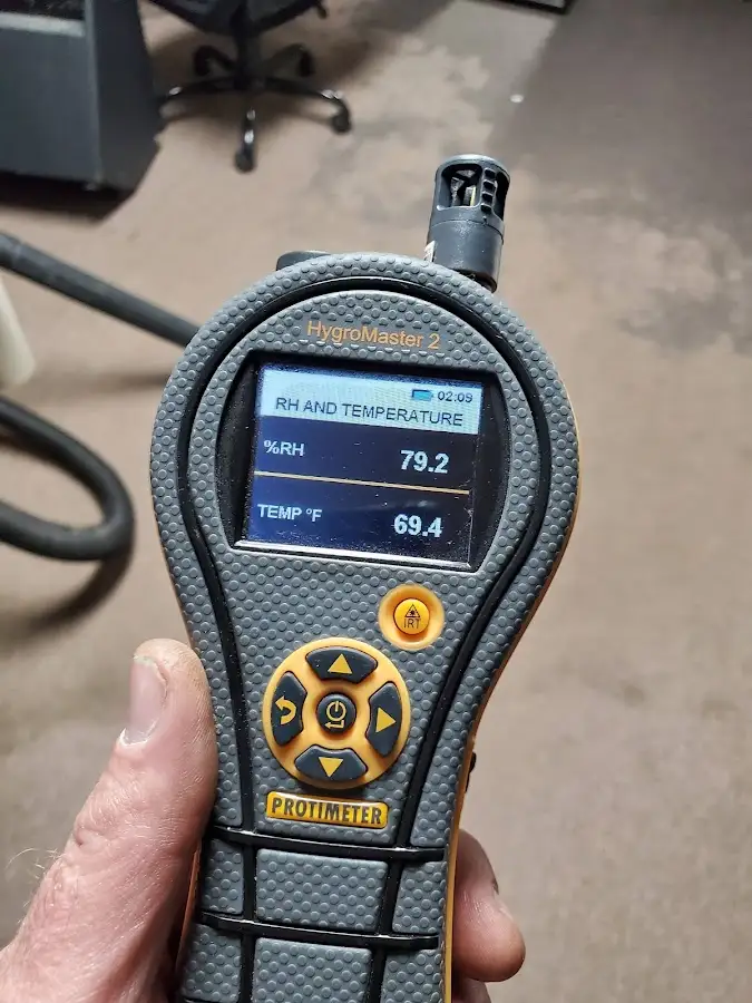 Moisture meter humidity assessment for Fire & Smoke Damage Restoration in Caernarvon
